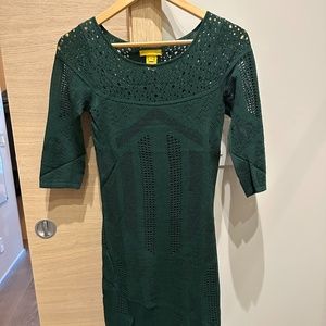 Catherine Malandrino Forest Green 3/4 Sleeve Dress, Size P